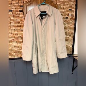 Vintage 90’s Stafford fur lined trench coat size 44R